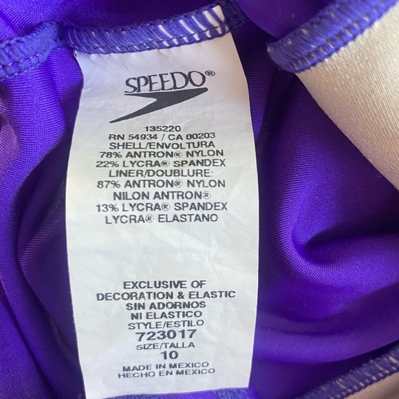 Speedo women’s racer back swimsuit SZ 10 - Picture 7 of 7